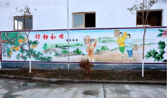 唐河乡镇文化墙 乡风文明焕发新活力